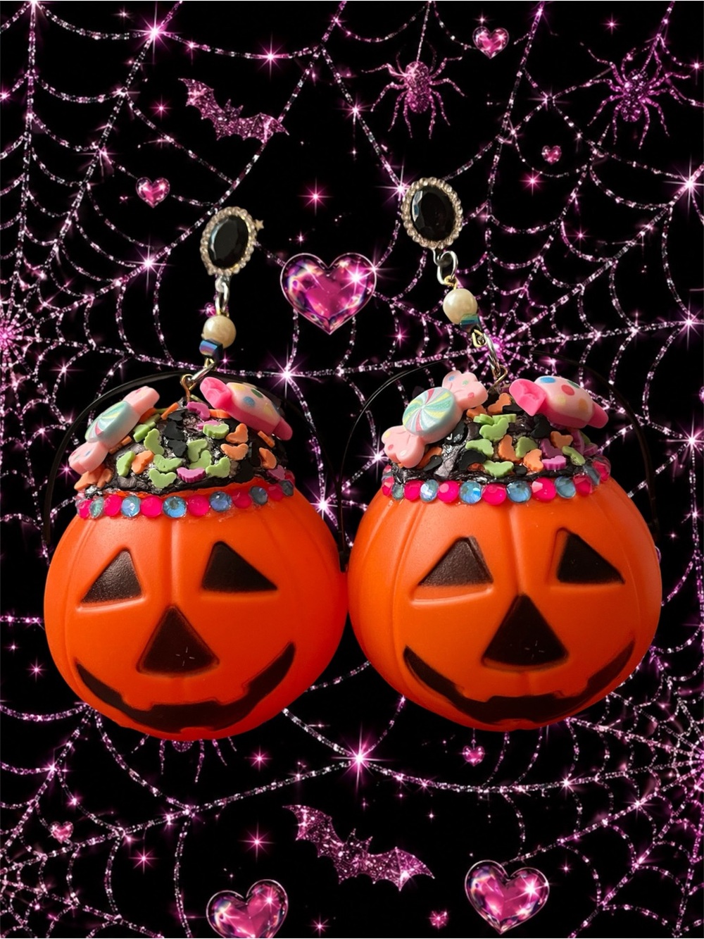 Trick or trick pumpkin earrings